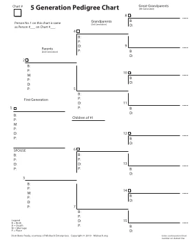 5 Generation Pedigree preview